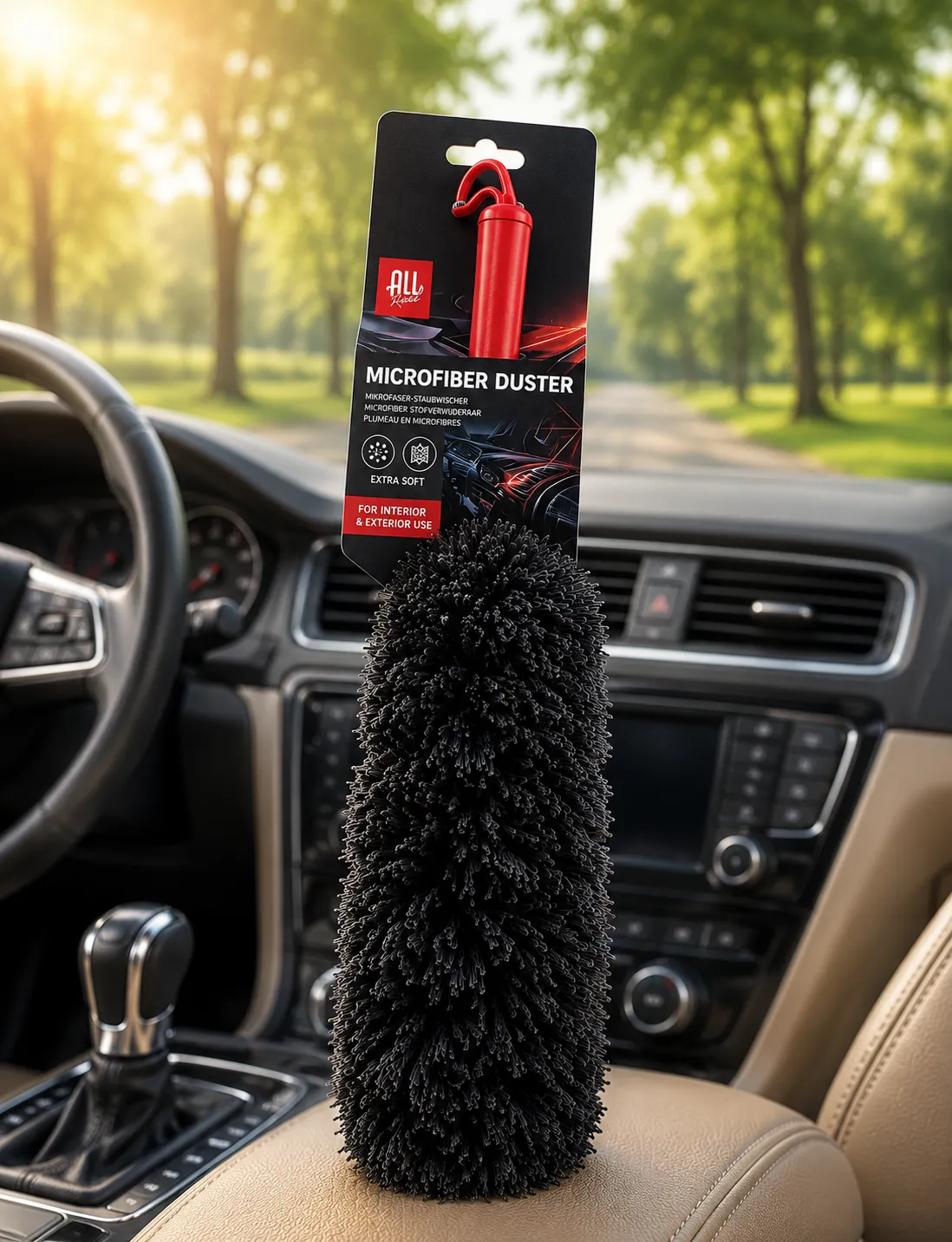Dirt Devil - Auto Stoffer - Duster - 53cm - zwart/rood - 2+1  Gratis