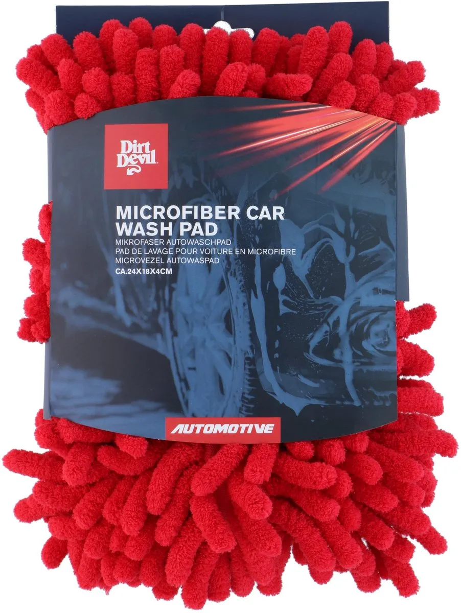 Dirt Devil - Auto wash pad - Schoonmaakspons - Auto - Rood - 2+1  Gratis